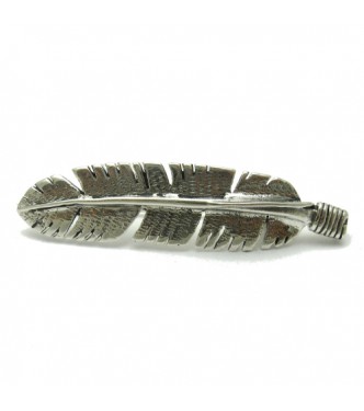A000088  Sterling silver brooch solid stamped 925 Feather Empress