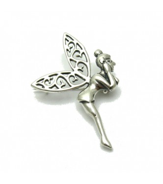 A000090 STERLING SILVER BROOCH FAIRY SOLID 925  EMPRESS