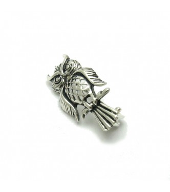 A000091 STERLING SILVER BROOCH OWL SOLID 925  EMPRESS