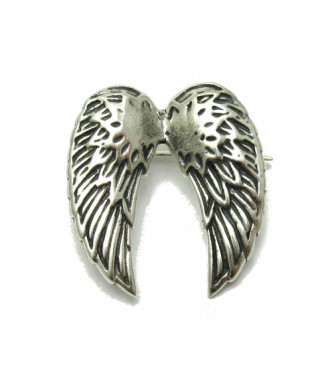 A000098 STERLING SILVER BROOCH SOLID 925 ANGEL WINGS EMPRESS