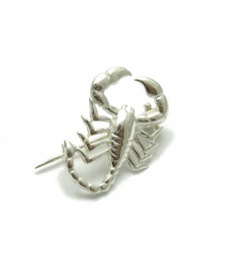A000107 STERLING SILVER BROOCH SOLID 925 SCORPION  EMPRESS