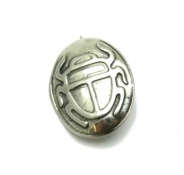 A000120 STERLING SILVER BROOCH SOLID 925 SCARAB EMPRESS 