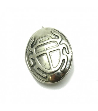 A000120 STERLING SILVER BROOCH SOLID 925 SCARAB EMPRESS 