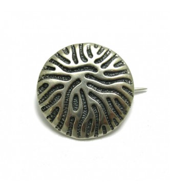 A000143 STYLISH STERLING SILVER BROOCH SOLID 925 