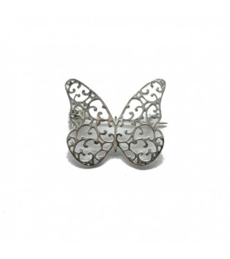 A000146 Sterling silver filigree brooch solid 925 Butterfly  Empress
