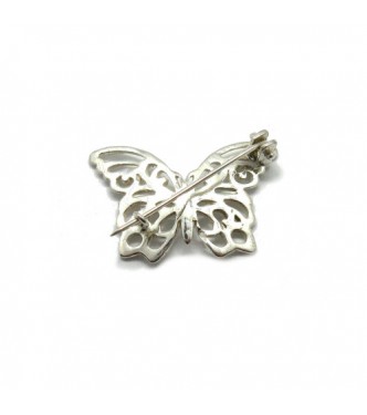 A000148 Sterling silver brooch solid 925 Butterfly  Empress