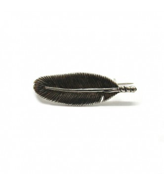 A000151 Sterling silver brooch solid 925 Feather Empress