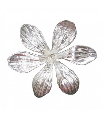 A000154 Handmade Sterling Silver Brooch Big Flower Genuine Solid Stamped 925 Empress
