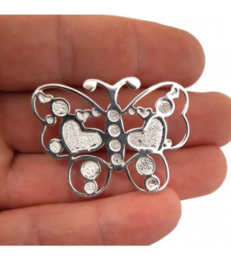 A000169 Handmade Sterling Silver Brooch Butterfly Genuine Solid Hallmarked 925 Empress