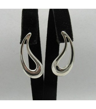 E000162 Sterling Silver Earrings Solid 925