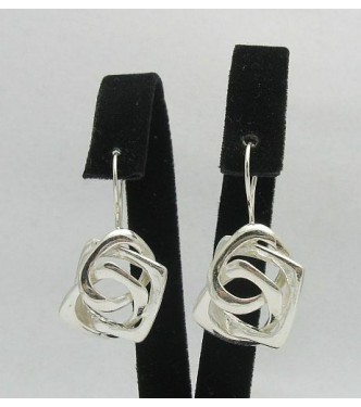 E000186 Sterling Silver Earrings Solid 925