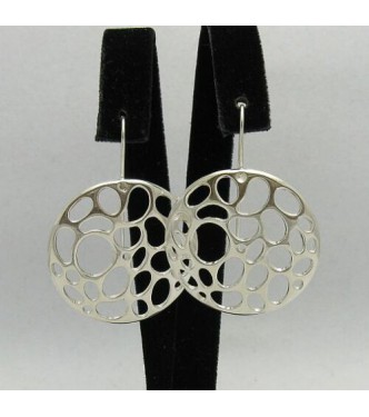E000334 STERLING SILVER EARRINGS  CIRCLE SOLID 925 NEW QUALITY
