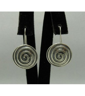 E000338 STYLISH STERLING SILVER EARRINGS 925 SPIRALS NEW