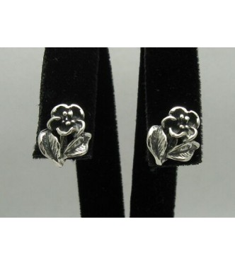 STERLING SILVER EARRINGS FLOWERS ROSE 925 SMALL NEW