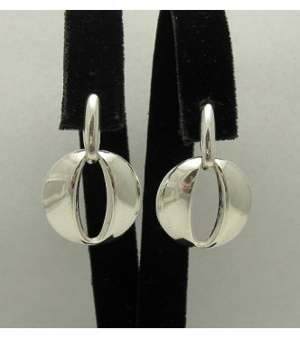 STYLISH STERLING SILVER EARRINGS SOLID PLAIN 925 NEW