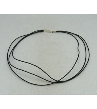 N000007 LEATHER STRIP TRIPLE WITH  STERLING SILVER CLASPS 40CM