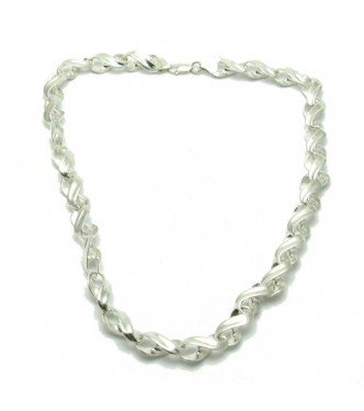 N000277 STERLING SILVER NECKLACE CHAIN SOLID 925  EMPRESS 40CM 