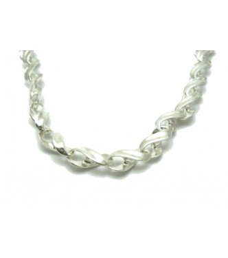 N000277 STERLING SILVER NECKLACE CHAIN SOLID 925  EMPRESS 40CM 