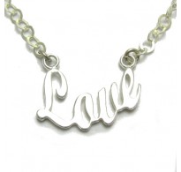 N000279 Sterling silver necklace Love genuine hallmarked 925
