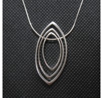 N000281 Sterling Silver Necklace Ellipses Snake Chain Solid Hallmarked 925 Empress