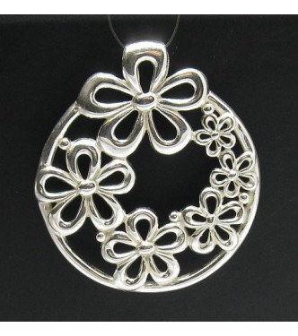 PE000099 STERLING SILVER PENDANT HUGE FLOWER 295 NEW PERFECT