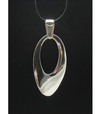 STYLISH STERLING SILVER PENDANT SOLID 925 ELLIPSE NEW