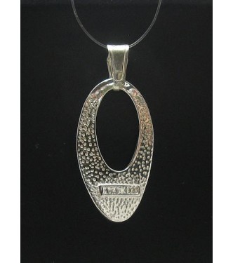 STYLISH STERLING SILVER PENDANT SOLID 925 ELLIPSE NEW