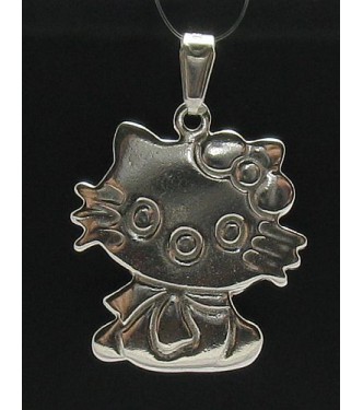 PE000267 Stylish Sterling silver pendant 925 cat charm solid