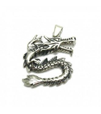 PE000279 Stylish Sterling silver pendant 925 dragon biker solid