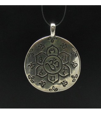 PE000291 Stylish Sterling silver pendant 925 charm flower handmade solid