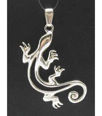 PE000298 Stylish Sterling silver pendant solid 925 gecko salamander