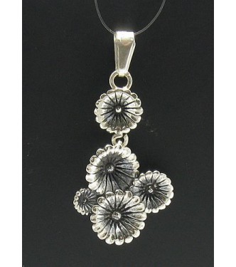 PE000341 Stylish Sterling silver pendant 925 solid Flower perfect quality