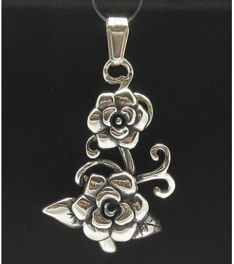 PE000361 Stylish Sterling silver pendant 925 flower rose quality