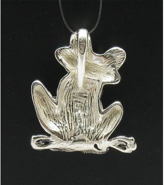 PE000411 Stylish Sterling silver pendant 925 frog handmade