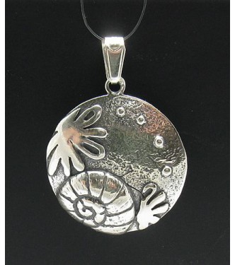 PE000422 Stylish Sterling silver pendant 925 solid huge Shell