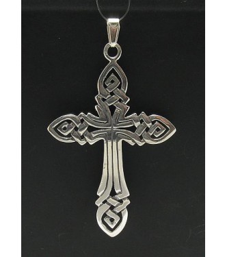 PE000432 Stylish Sterling silver pendant 925 solid cross celtic style