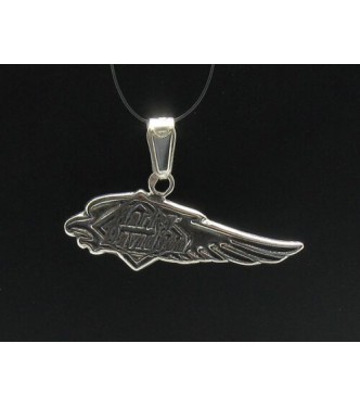 PE000442 Stylish Sterling silver pendant 925 solid eagle head biker harley