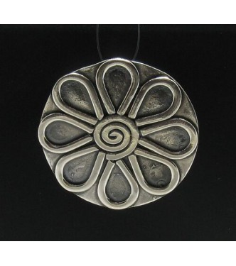 PE000467 Stylish Sterling silver pendant 925 solid huge flower handmade