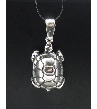 PE000522 Sterling silver pendant charm turtle 925 solid