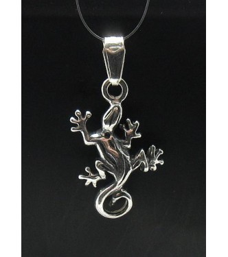 PE000523 Sterling silver pendant salamander gecko 925 solid