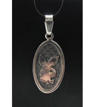 PE000524 Sterling silver pendant bunny charm 925 solid