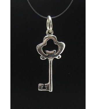 PE000556 Sterling silver pendant charm key 925 solid