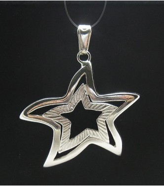 PE000622 Sterling silver pendant Star solid 925