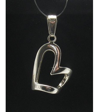 PE000624 Sterling silver pendant Heart solid 925