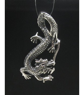 PE000630 Sterling silver pendant solid 925 Dragon