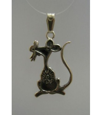 PE000784 Sterling silver pendant solid 925 Rat Mouse