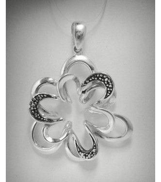 PE000861 Stylish Sterling Silver Pendant Solid 925 Flower