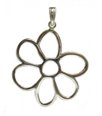 PE000887 Sterling Silver Pendant Solid 925 Flower