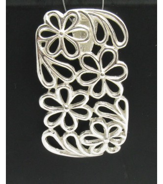 PE000336 Stylish Sterling silver pendant 925 solid Flower perfect quality