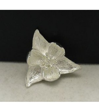 A000006  Sterling Silver Brooch Flower Solid Stamped 925